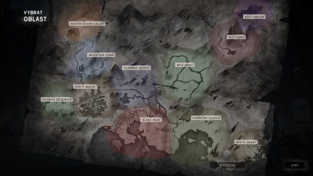 The Long Dark mapa