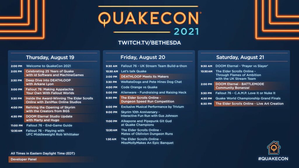 Quake – Schedule