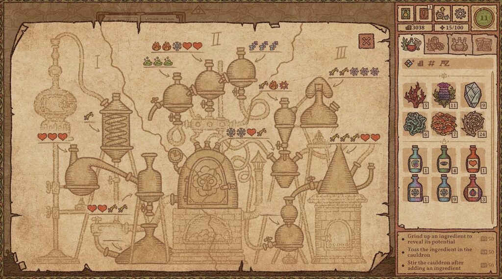 Potion Craft mapa