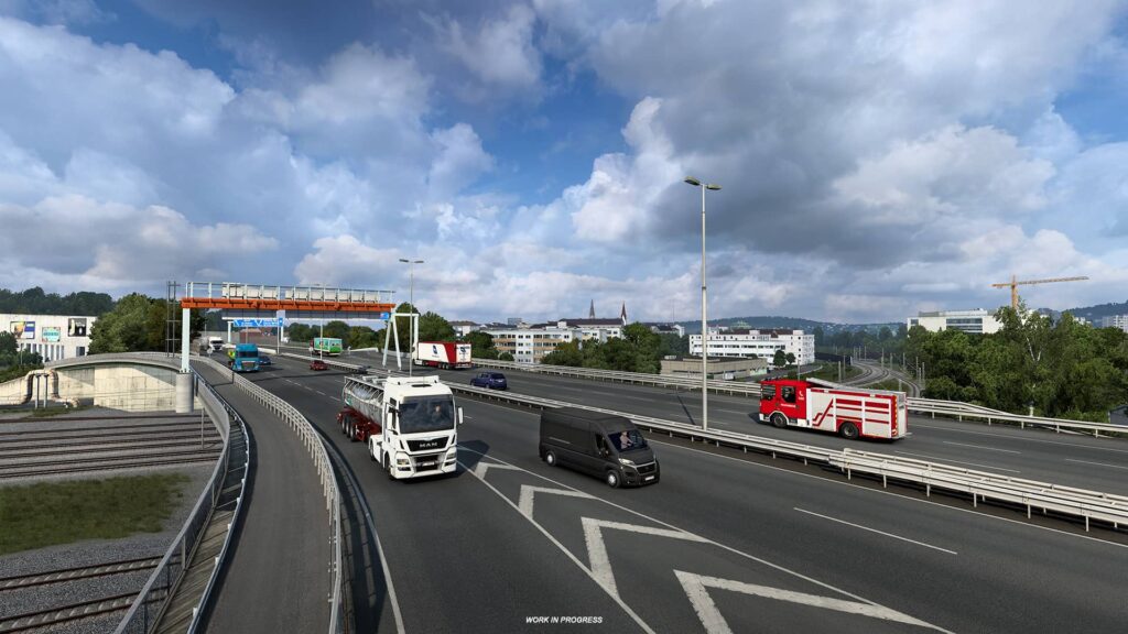 ETS2 - pohled na město Linec