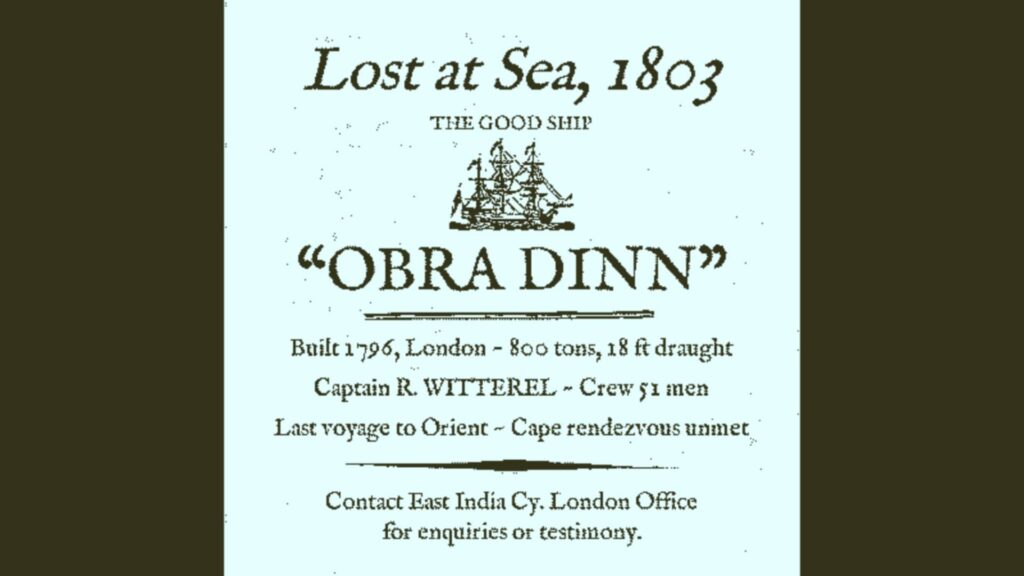 Return of the Obra Dinn informace o lodi