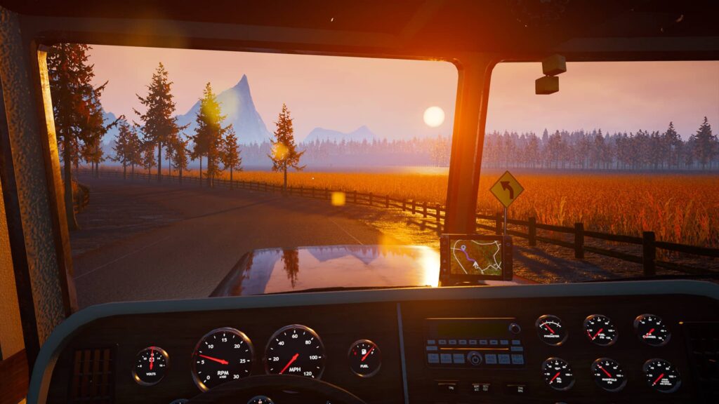 Alaskan Truck Simulator - pohled řidiče