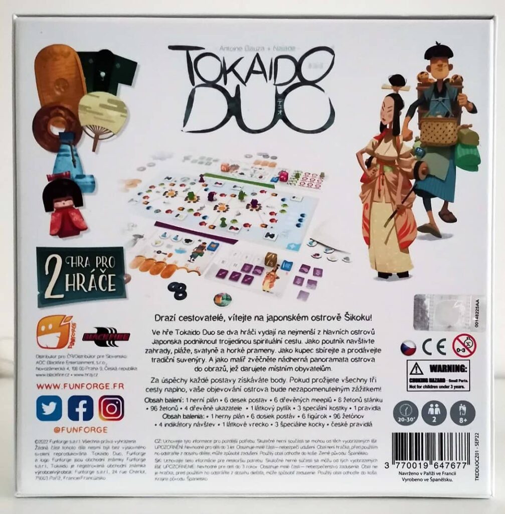 Tokaido Duo – zadní strana