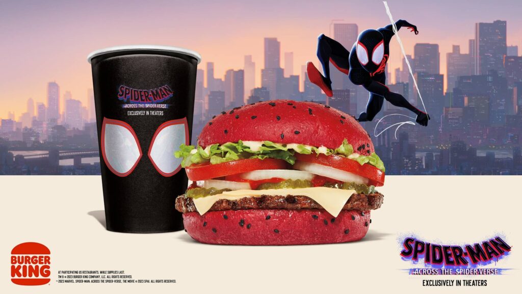 Spider-Man Across the Spider-Verse – Burger King menu