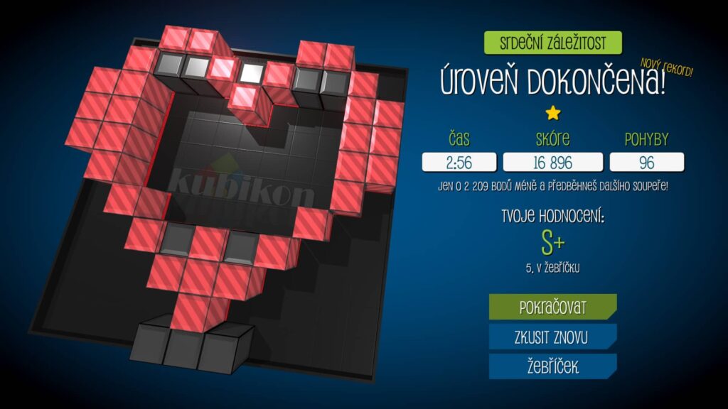 Kubikon 3D - úroveň splněna