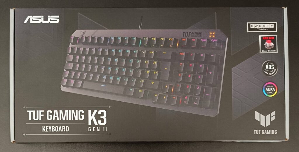 ASUS TUF Gaming K3 Gen II - krabice