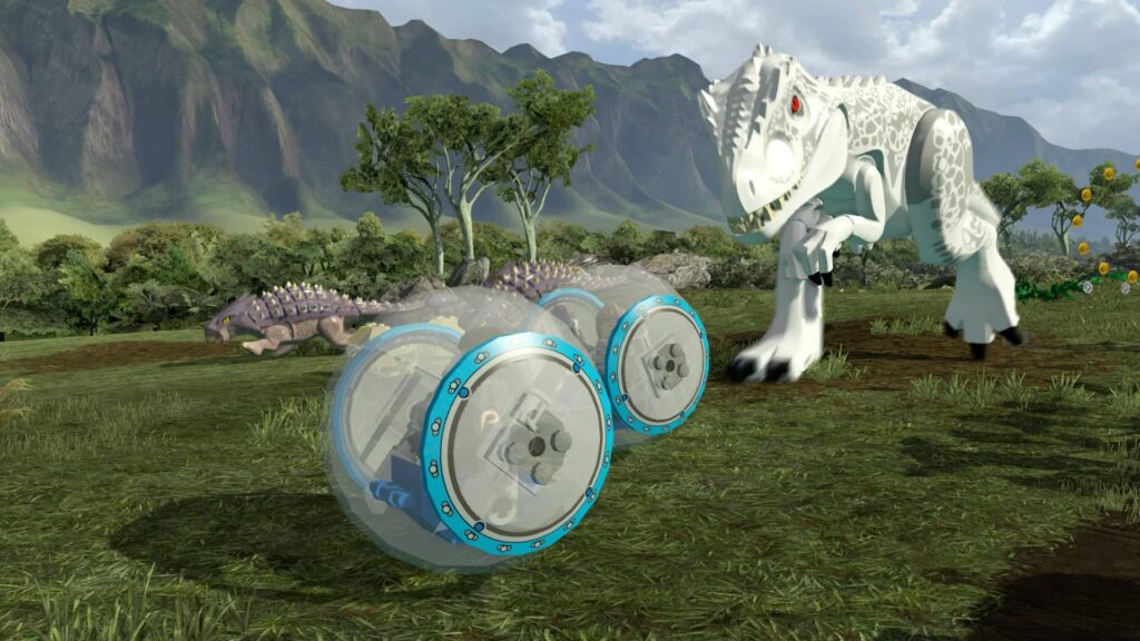 LEGO Jurassic World - gyrosféry a Indominus rex