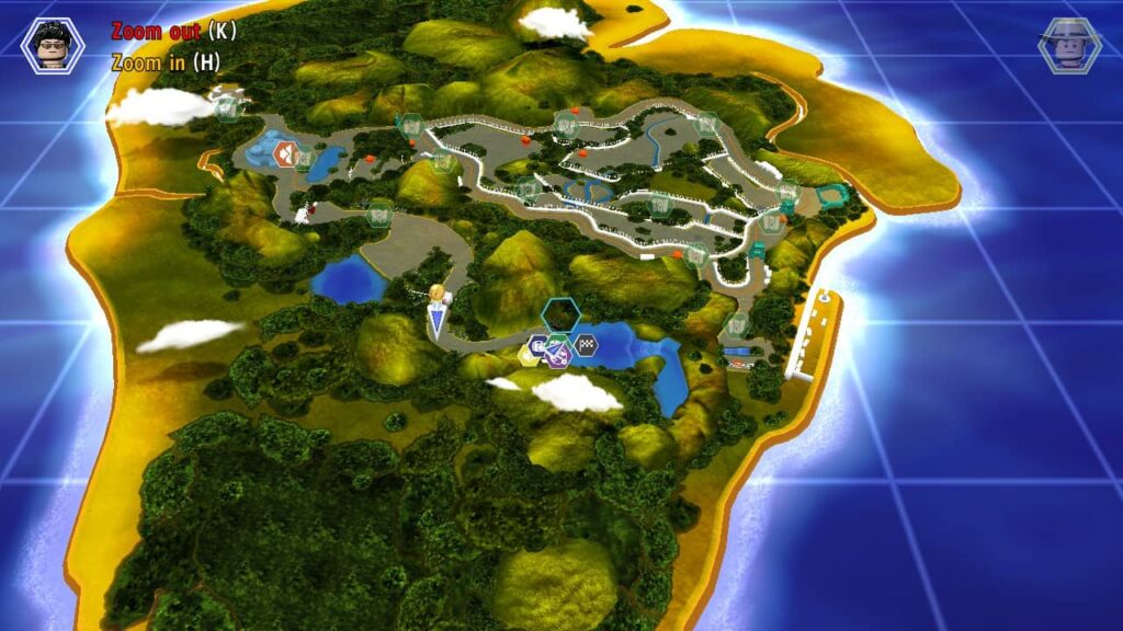 LEGO Jurassic World - mapa ostrovu