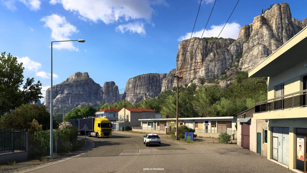 Euro Truck Simulator 2 Řecko - výhled na skály