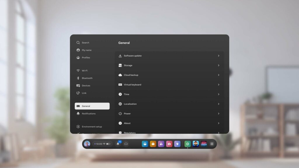 Meta Horizon OS - nový vzhled uživatelského rozhraní