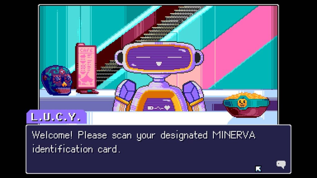 Read Only Memories Neurodiver -obsluha recepce